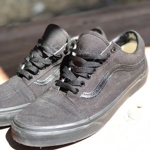 All black old skool vans
